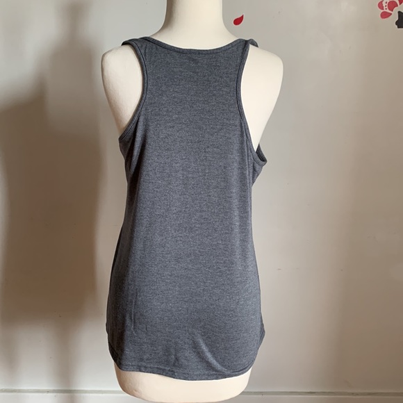 Gray Racerback Graphic Tank | Funny Workout Shirt | I Will Cuss The Whole Time - Picture 3 of 9